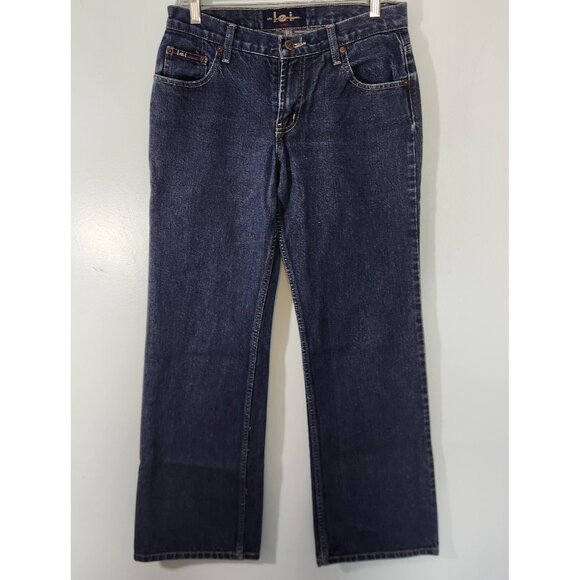 VTG Y2K LEI Flare Jeans Boot Cut Button Fly Bell Bottoms Juniors 9 30x30 EUC - Picture 3 of 12